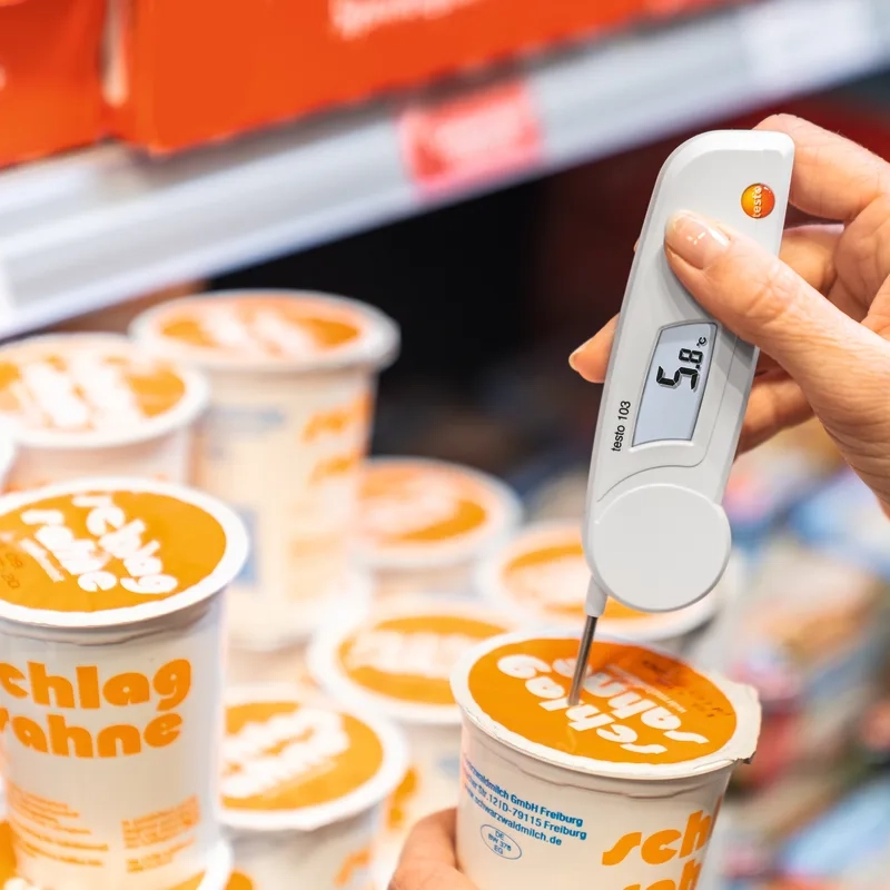 Testo 05600103 103 Einstechthermometer Temperaturmessung in Sahnebecher