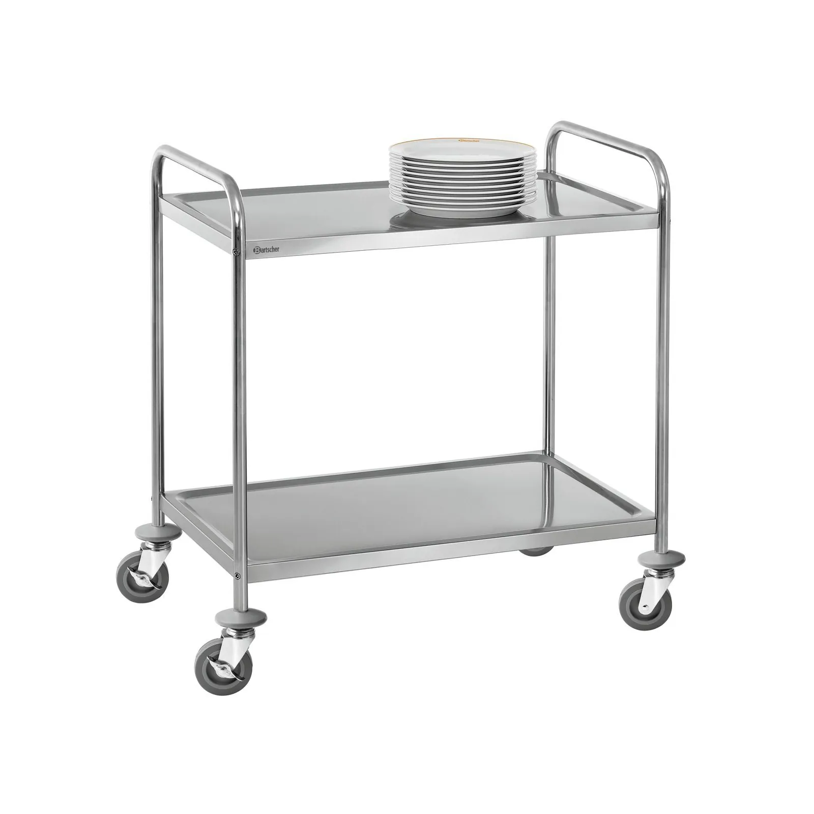 Bartscher A300062 Servierwagen Ansicht Komplett mit Geschirr