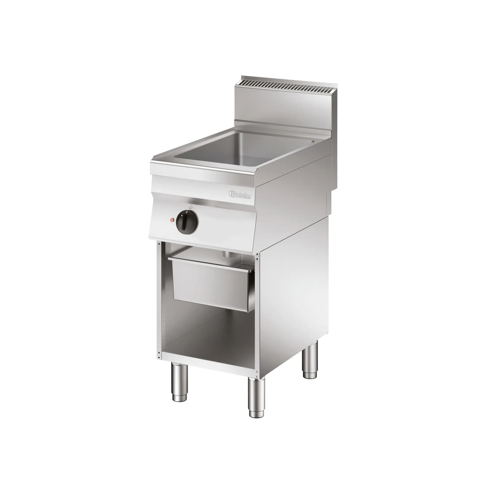Bartscher 115155 Multibräter 650 B400 UO, Gaskochfeld, Grill, Edelstahl, Gewerbe, Einzeltopf