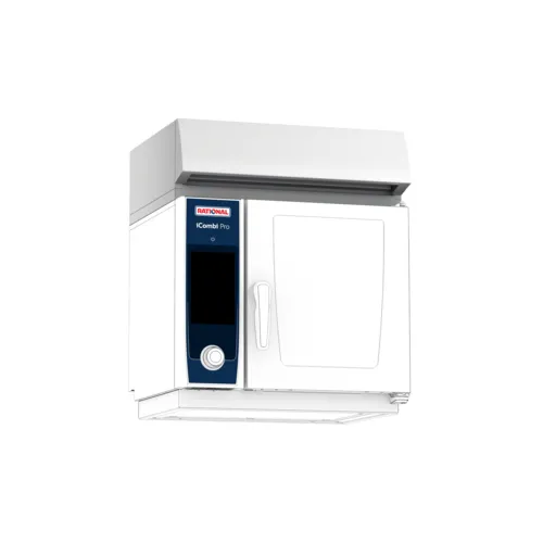 Raional 60.73.865 Rational Ultravent XS   , industrialer Ofen, wandmontiert, weiße Schrankfront, Bedienfeld, Türgriff