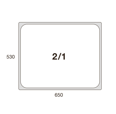 Contacto Größenübersicht des GN Maßes 2/1