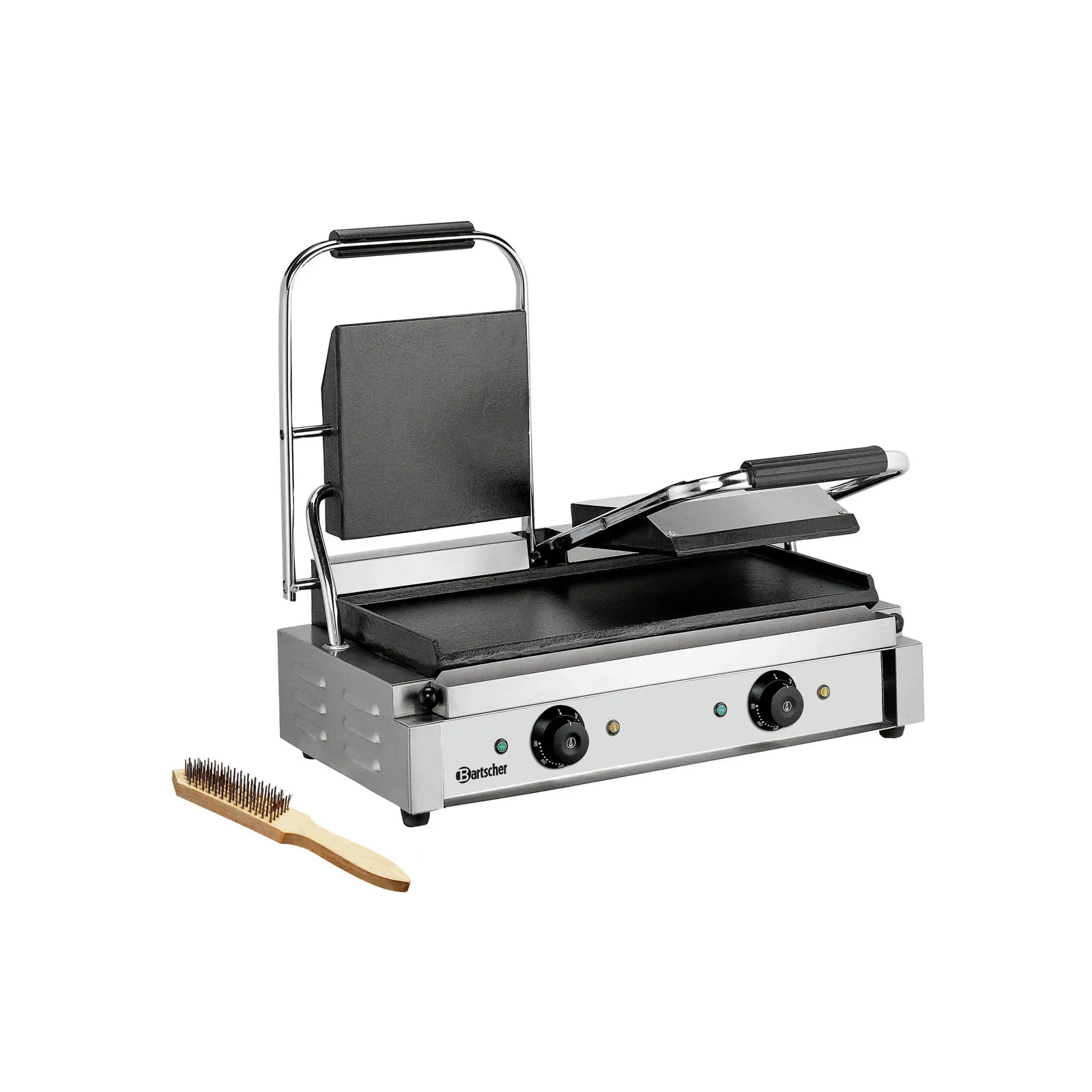 Bartscher A150672 Kontaktgrill Ansicht Komplett mit Bürste
