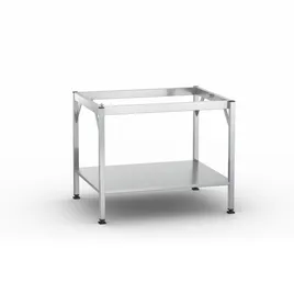 Beistelltisch, Metall, 2 Ebenen, Silberfarben, Küchentisch