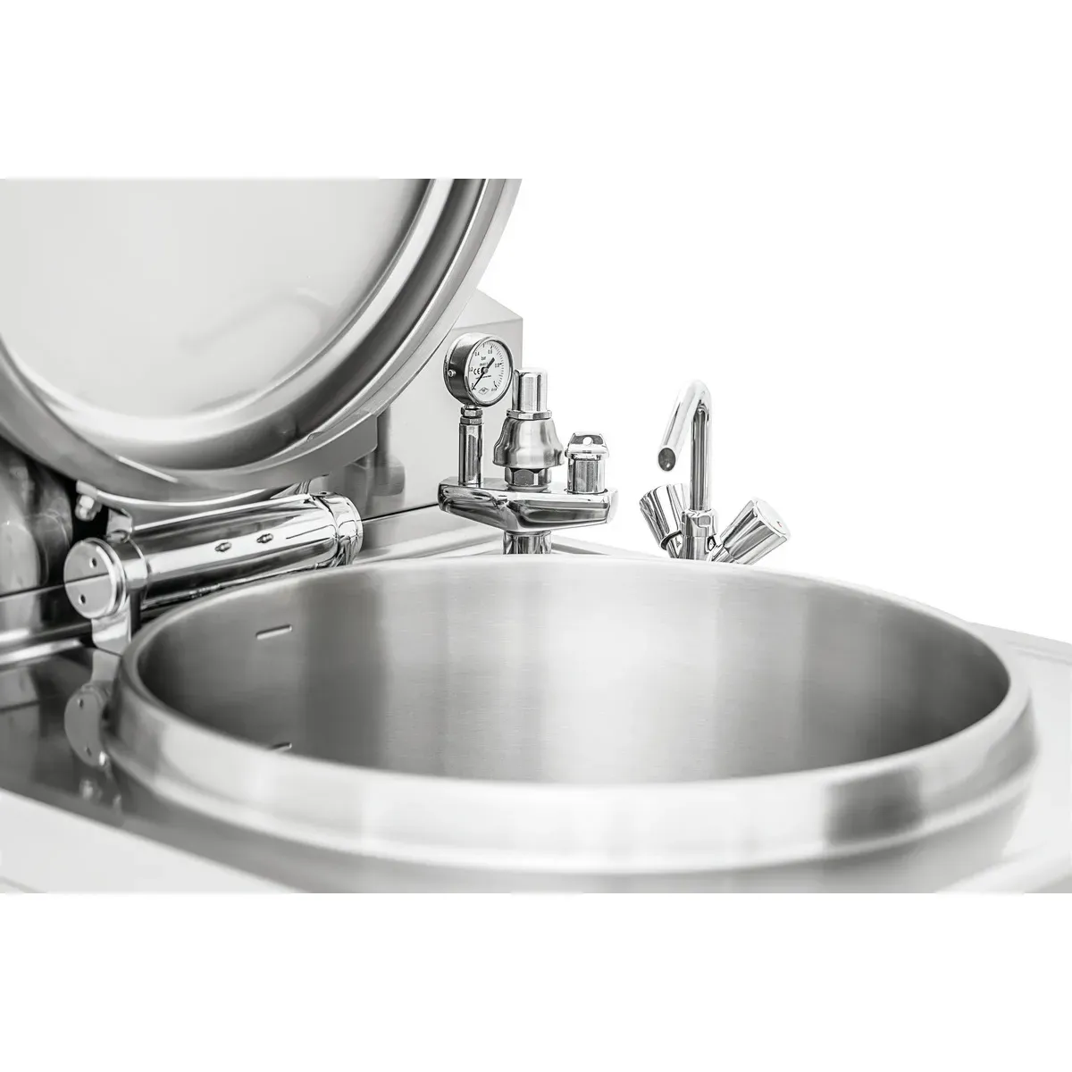 Bartscher 2800031 Kochkessel G150L Ansicht Blick in den Kochkessel von links