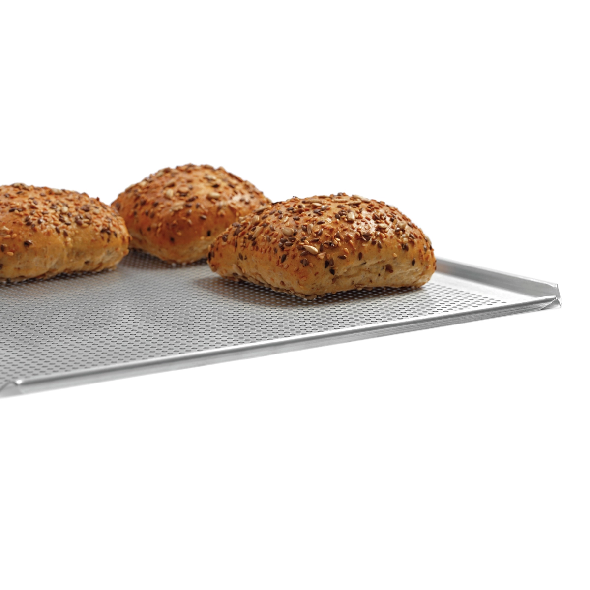 Bartscher 100417 Lochblech silber mit Kante mit Brötchen