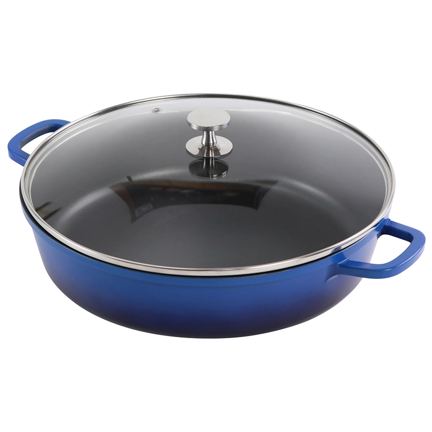 Contacto AluChef Pfanne rund Knopfgriff aus Edelstahl blau 6983323