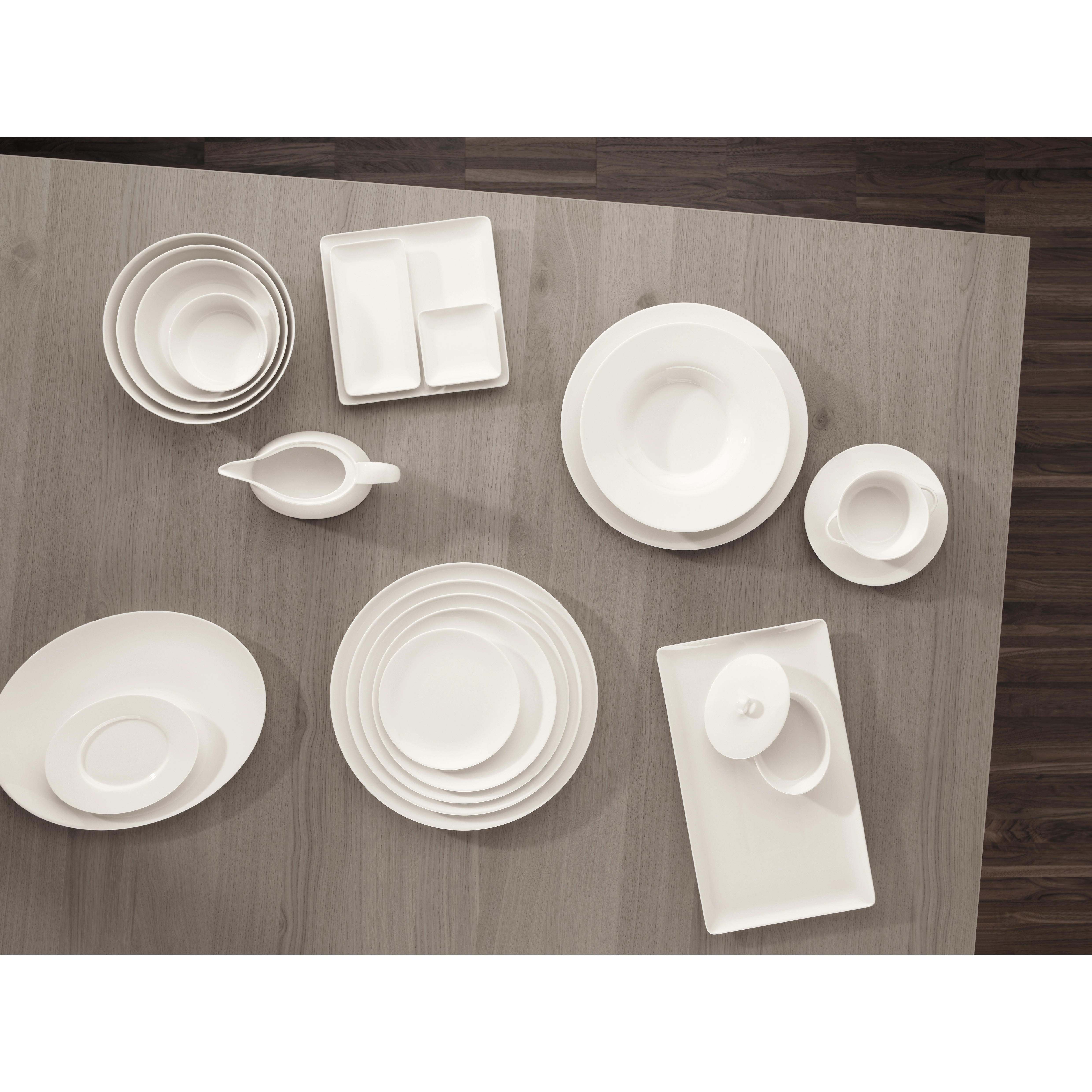 Bauscher  Purity  Präsentation von Geschirrteilen