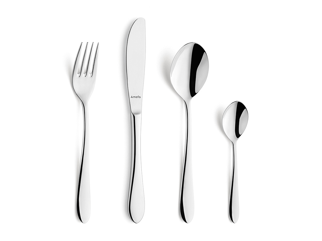 Amefa Serie Sonate, Ansicht Messer Gabel Löffel Kaffeelöffel