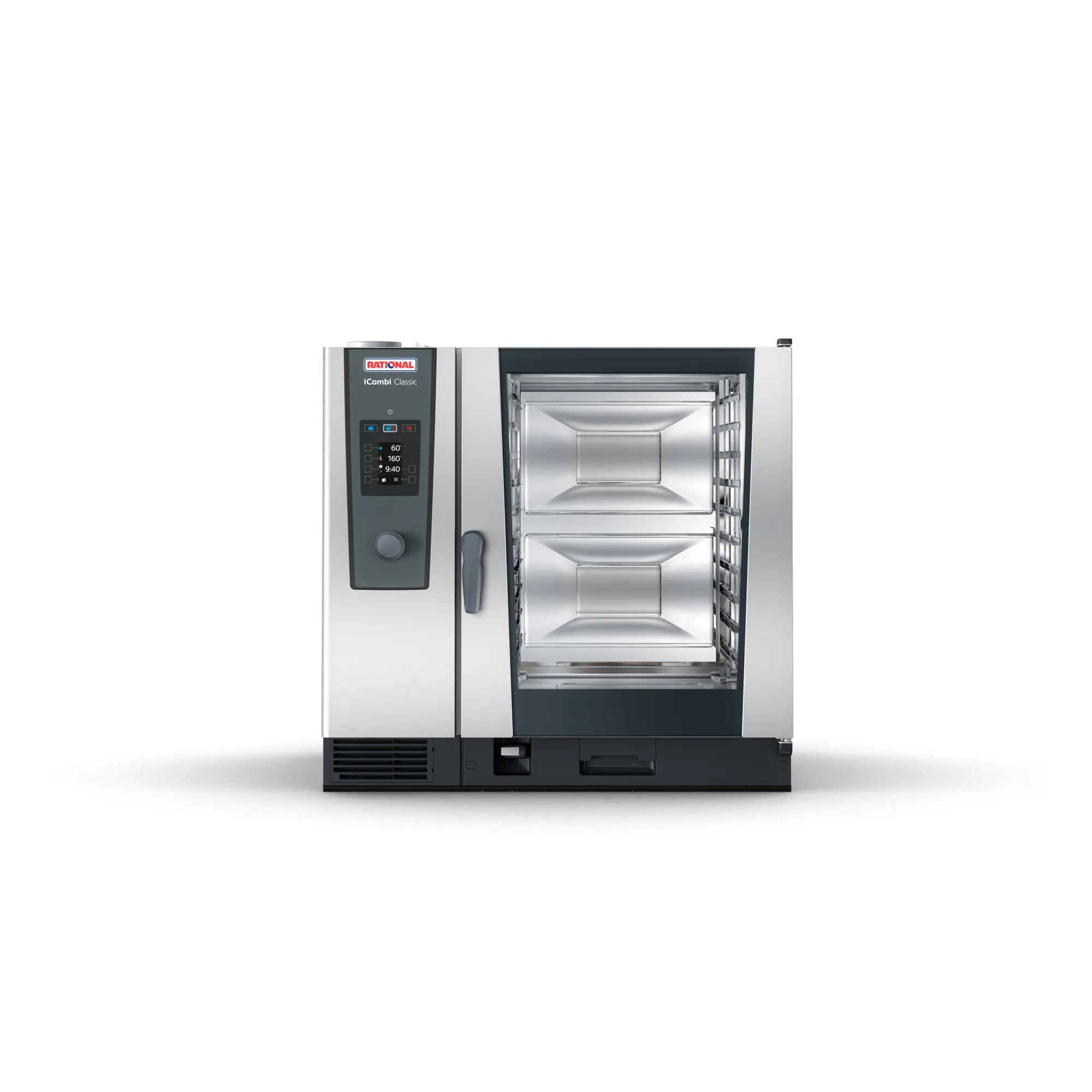 Rational CE2ERRA.0000074 Kombidämpfer iCombi Classic 10-2/1 GN, Kompaktbackofen, Küchengerät, Stahlfarben, Digitaldisplay, Backkammern